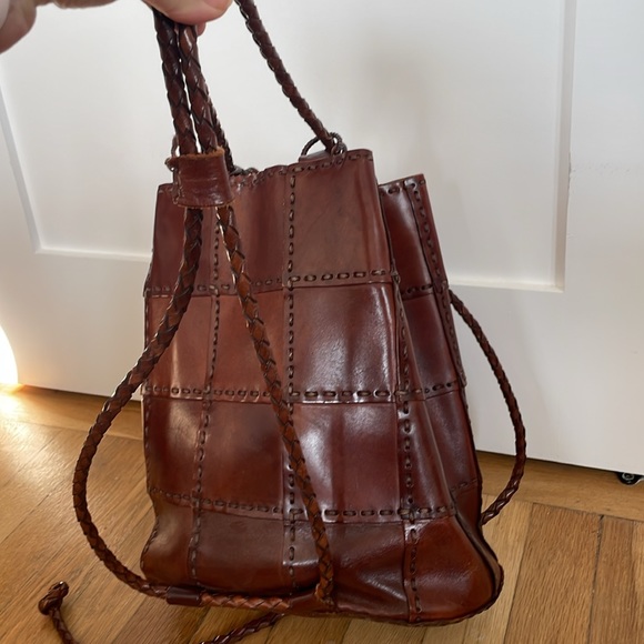 Vintage leather backpack - Picture 3 of 4